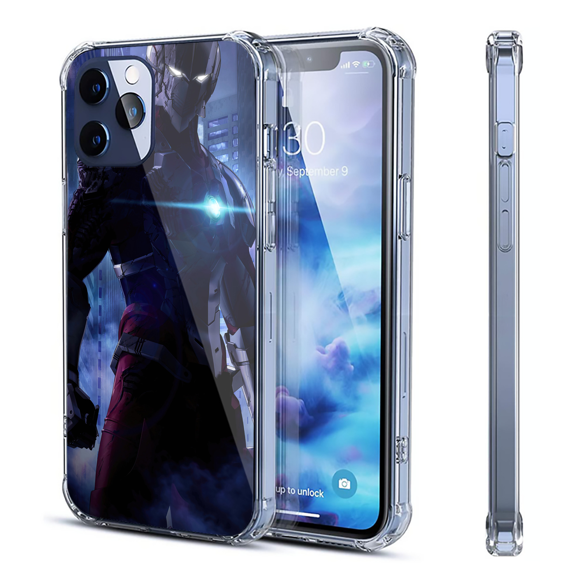 （画像用） ウルトラマン Ultraman 【iPhone 12シリーズ対応】透明スマホケース（クリアソフトケース）